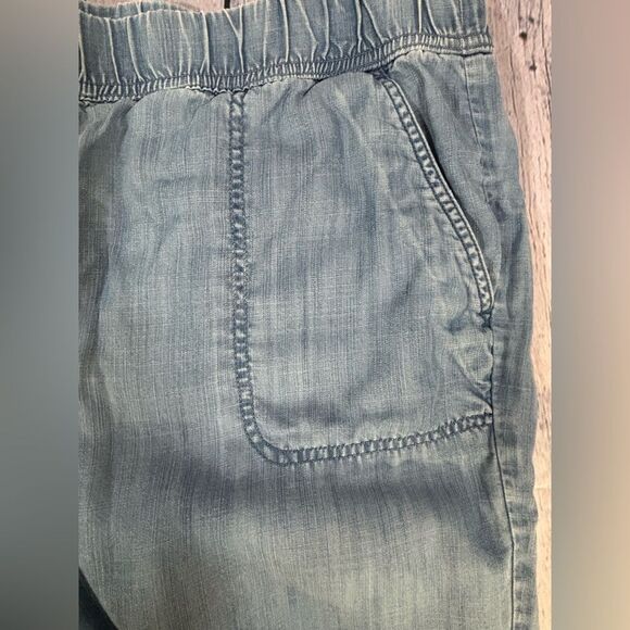 Talbots Tencel Blue Chambray Weekend Wash Casual Soft Comfy Joggers Size L - Picture 12 of 16